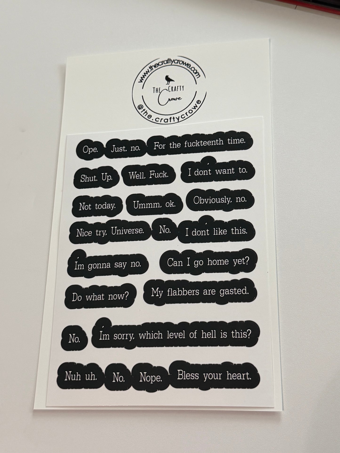 Negative Nancy Sentiment Sticker Sheet