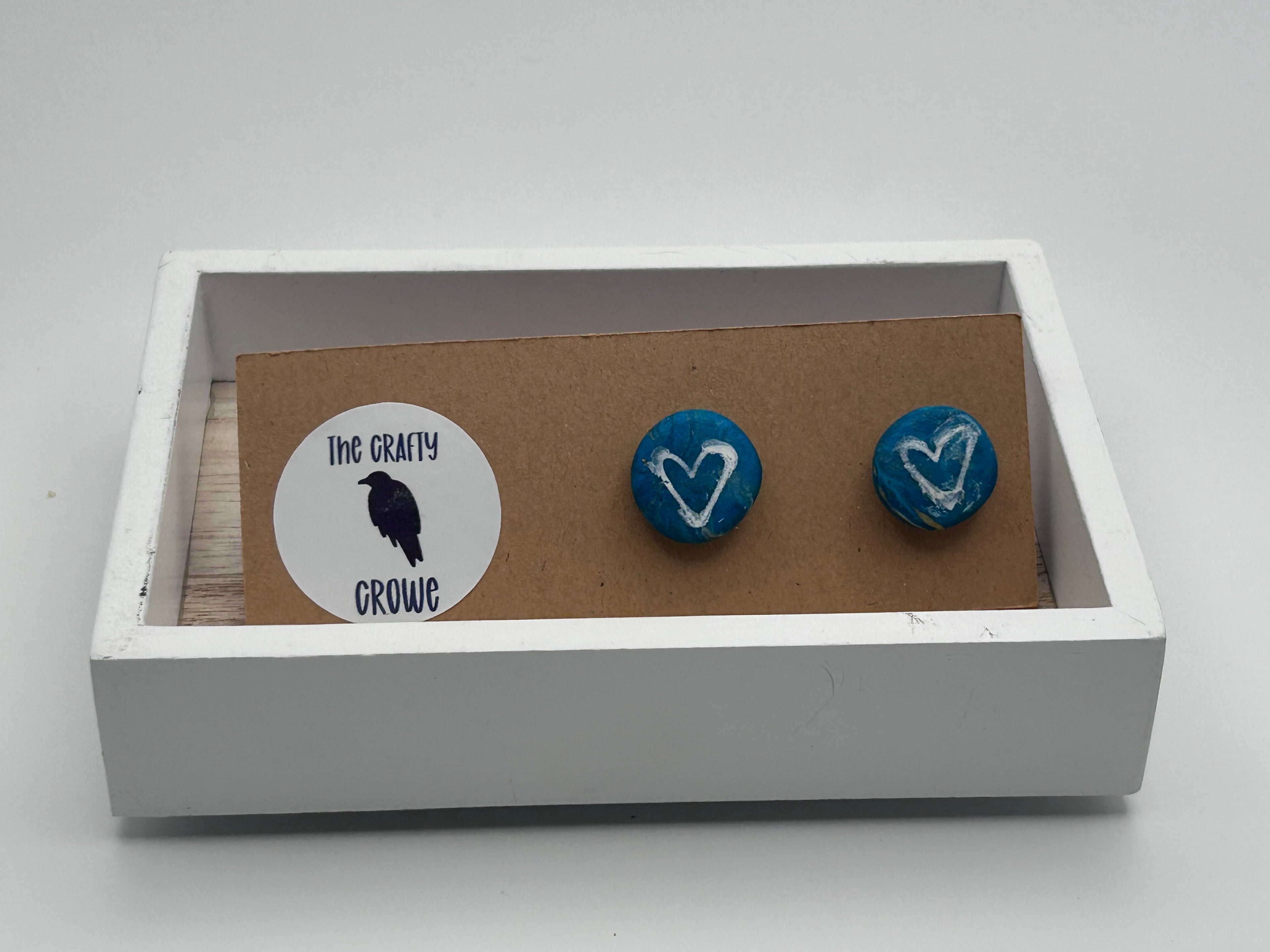 Graffiti Heart Studs