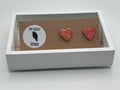 Pink Heart Studs