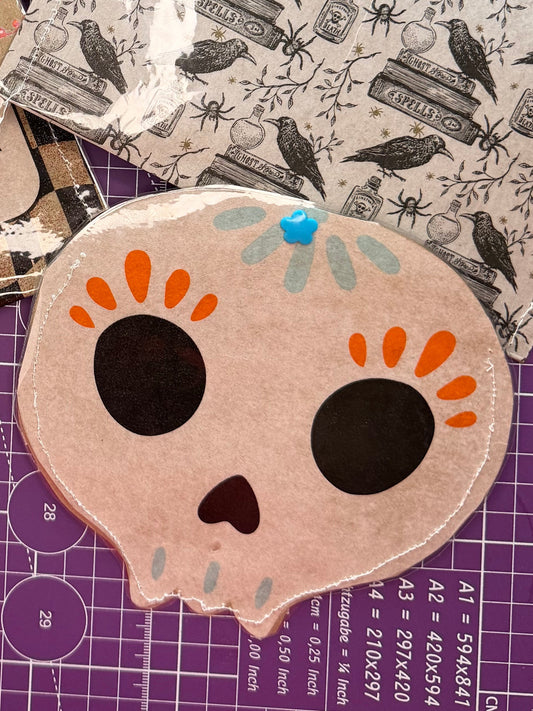 Sugar Skull Ephemera Pouch