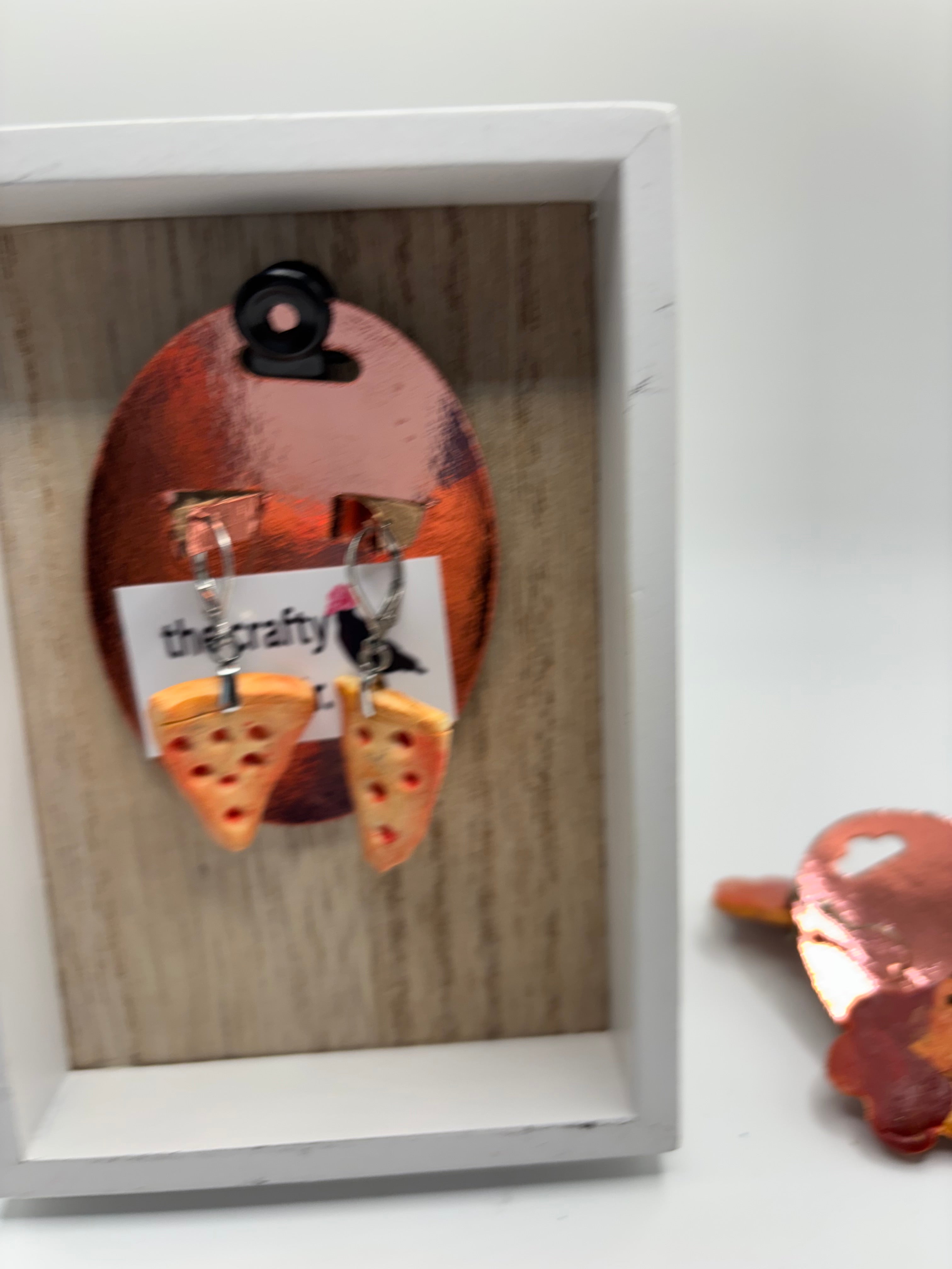 Pizza earrings