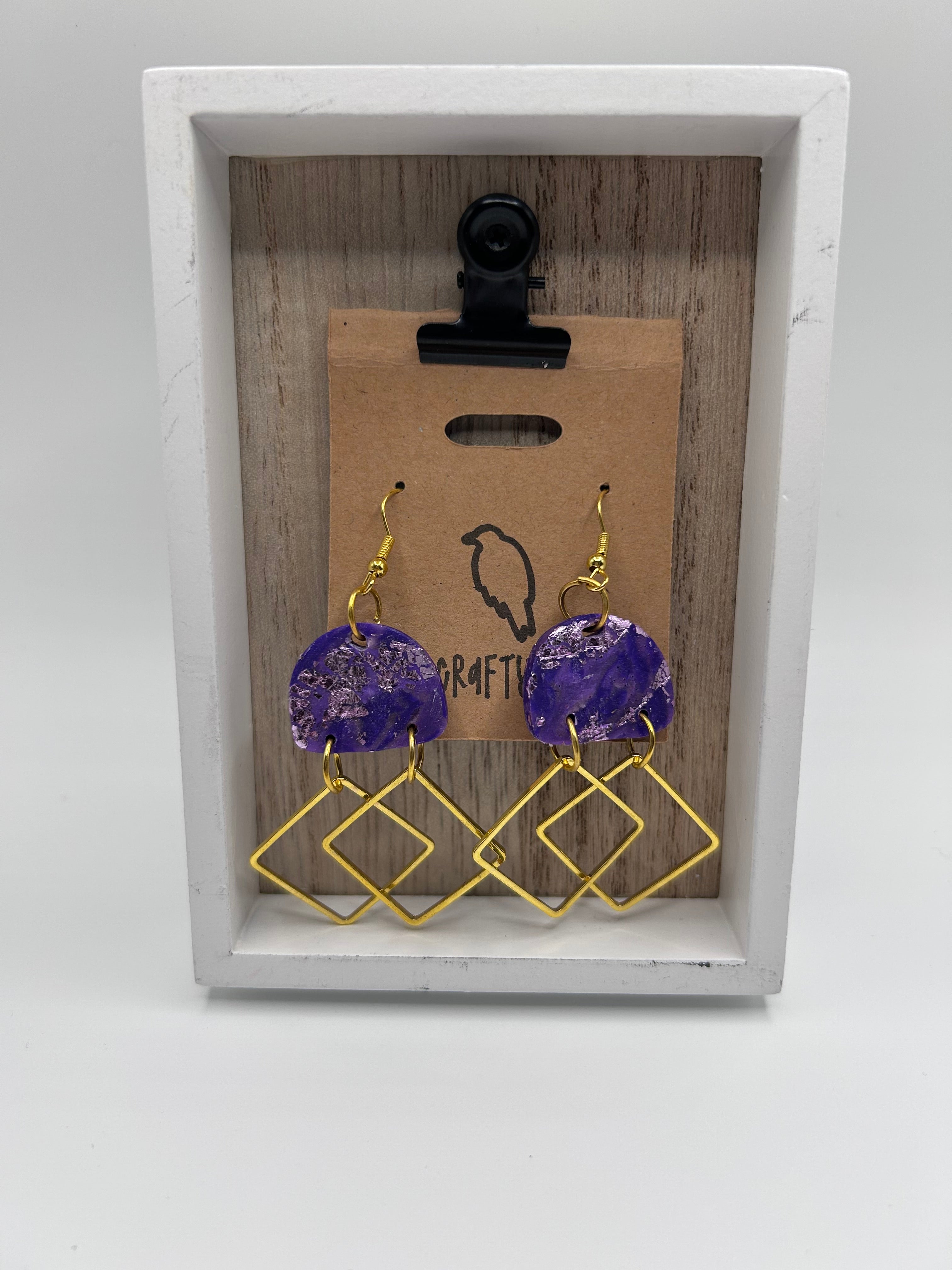 Purple Double Diamond Drops