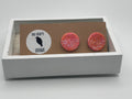 Pink and Gold Circle Studs