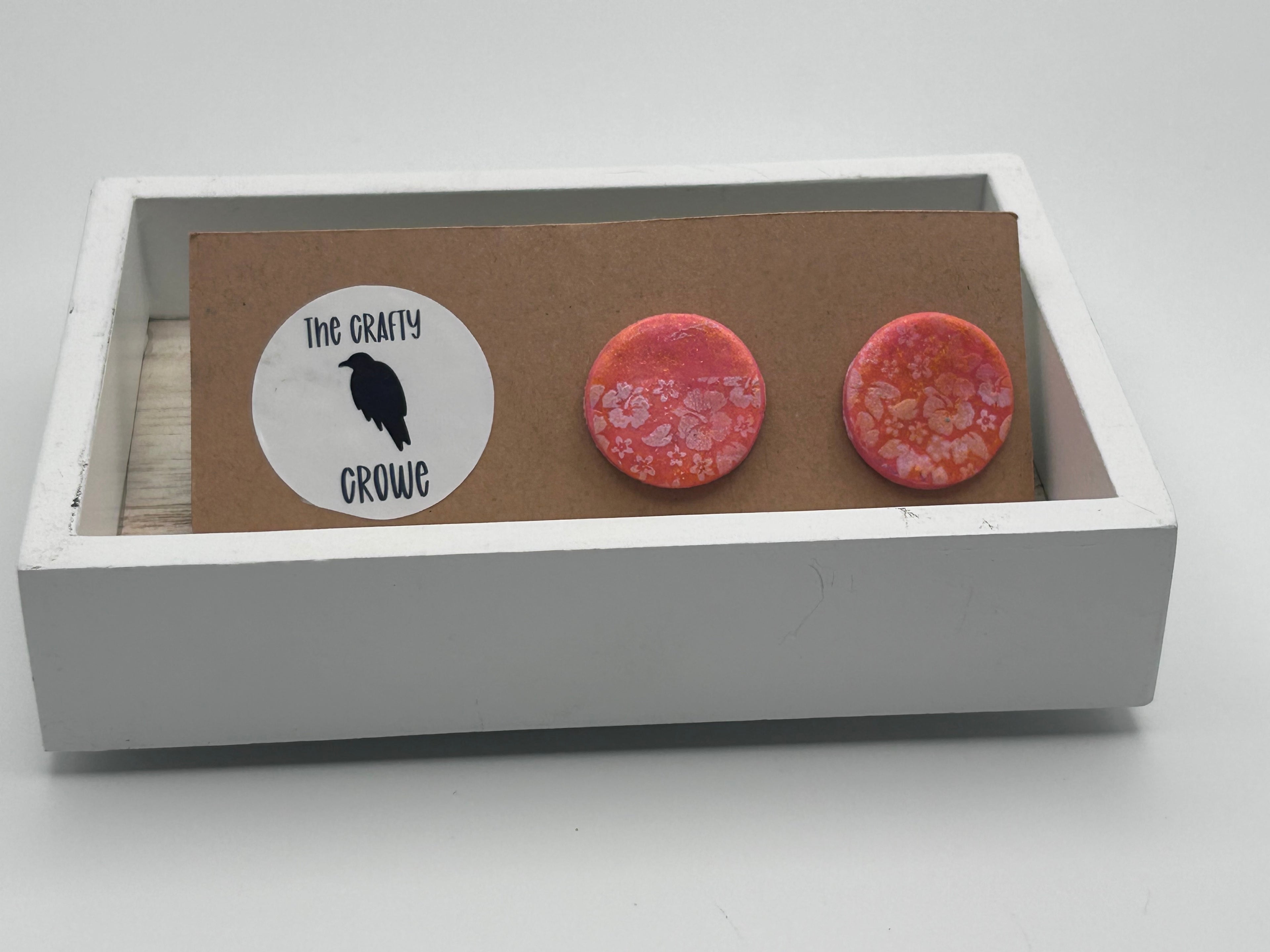 Pink and Gold Circle Studs