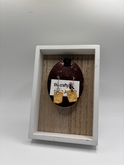 Cheese earrings