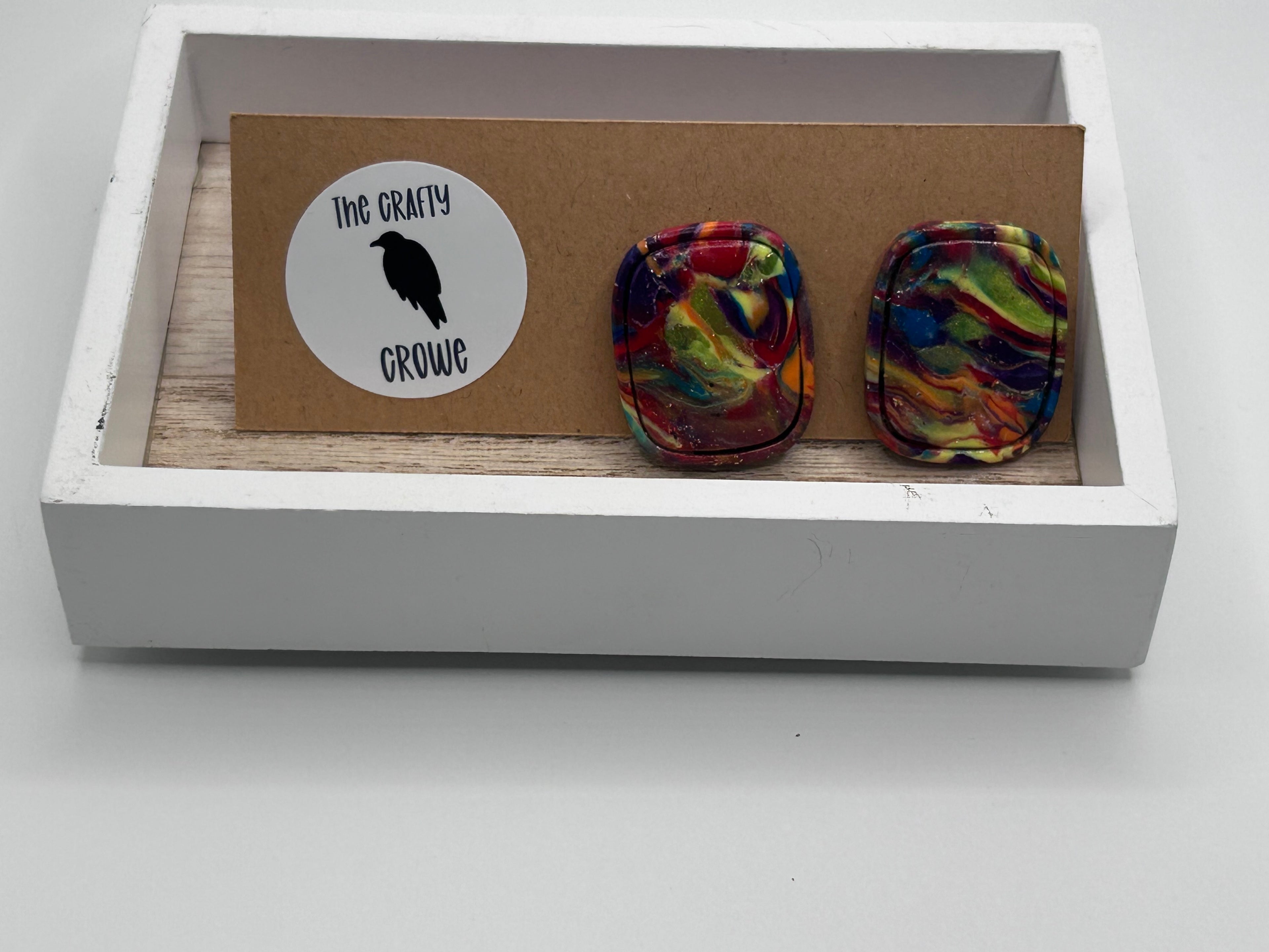 Rainbow Rectangle Studs