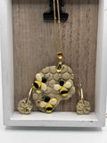 Honeycomb Necklace and Earrings