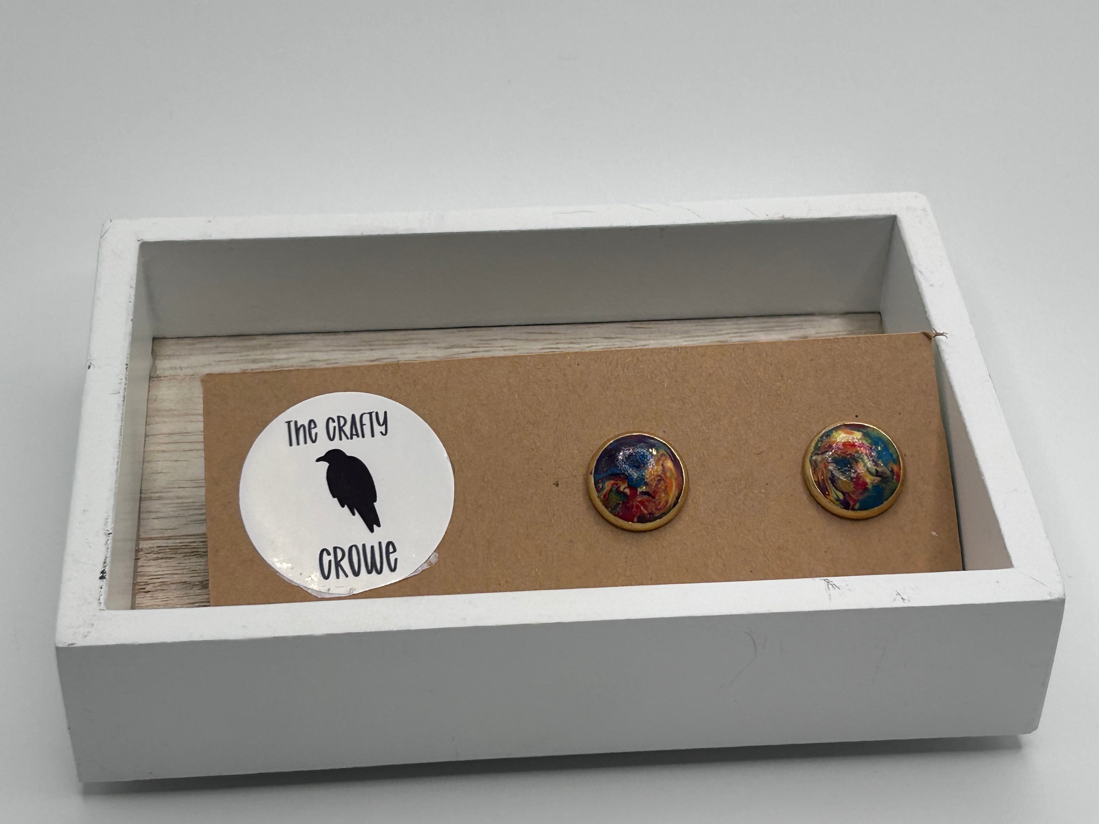 Multicolor Button Studs
