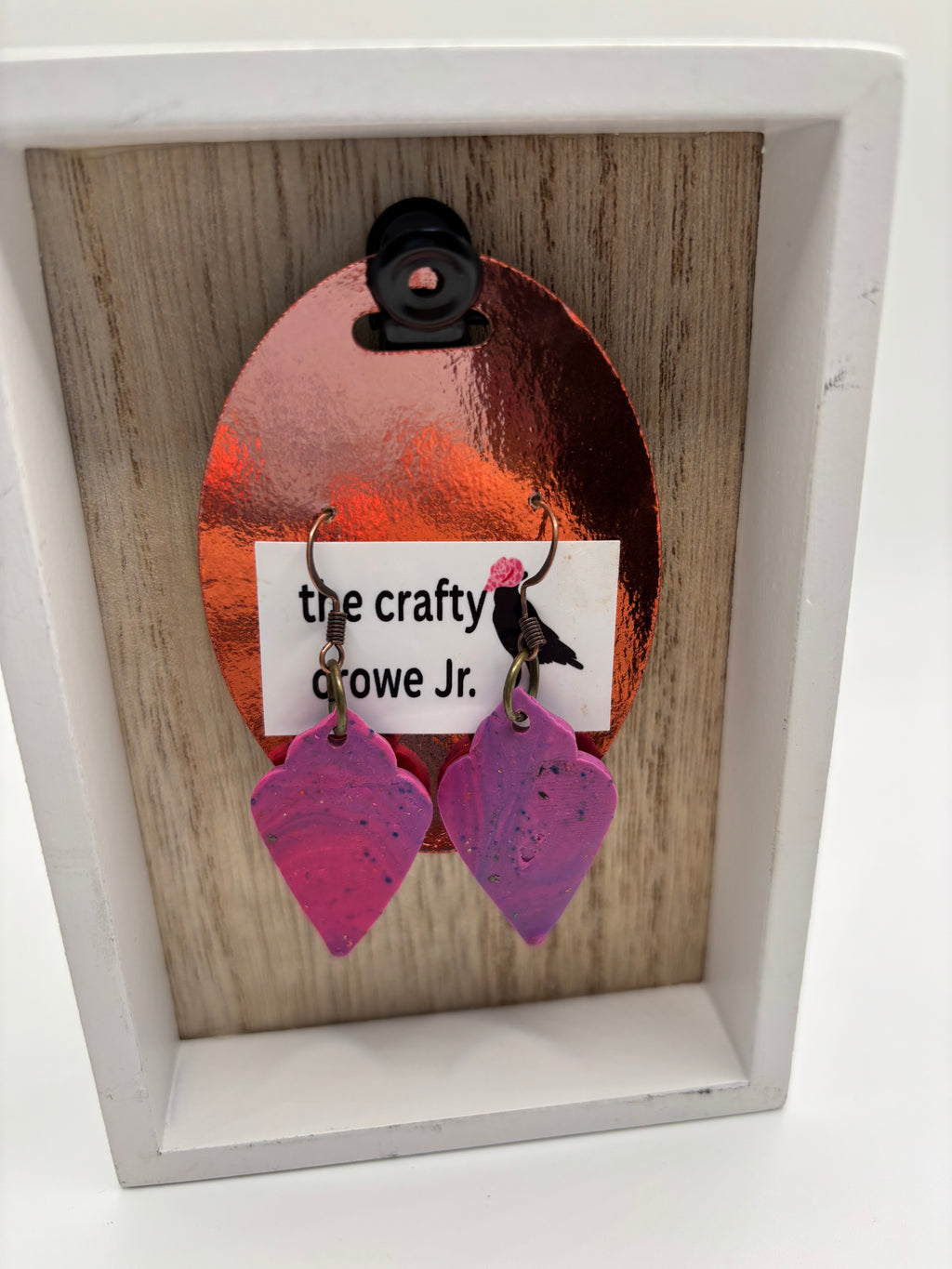 Magenta galaxy earrings