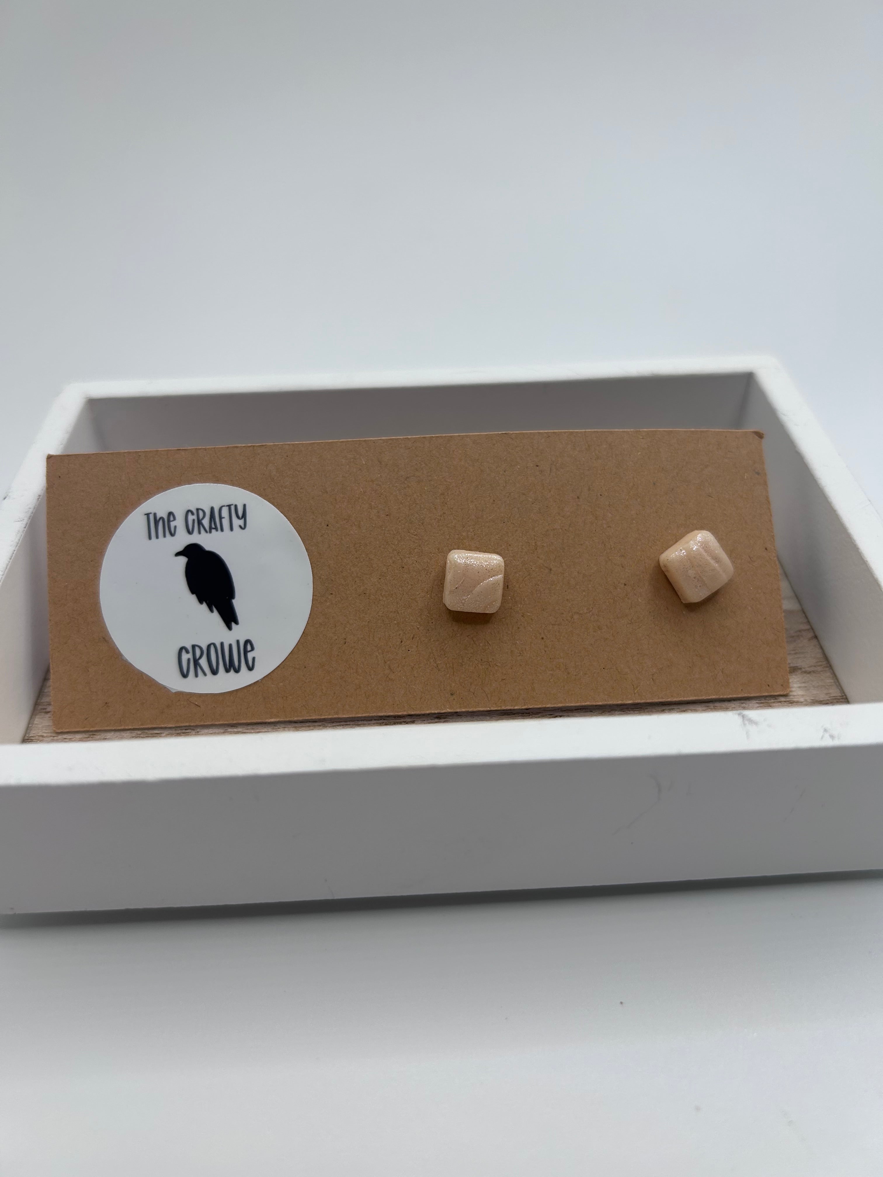 Shimmer Square Studs