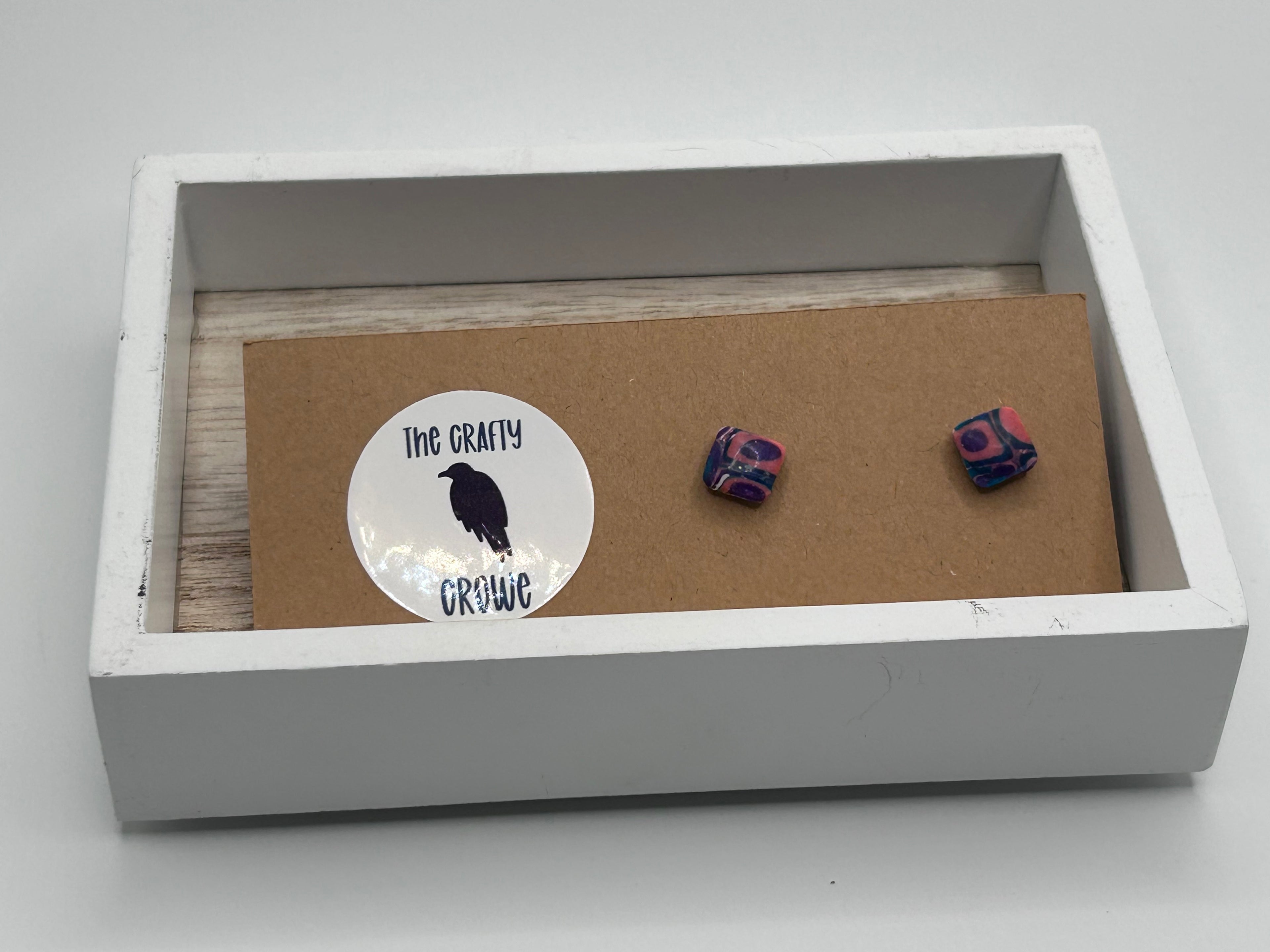 Multicolor Square Studs