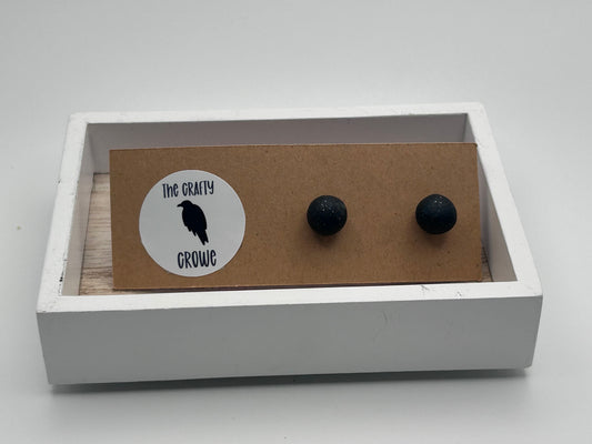Black Sphere Studs