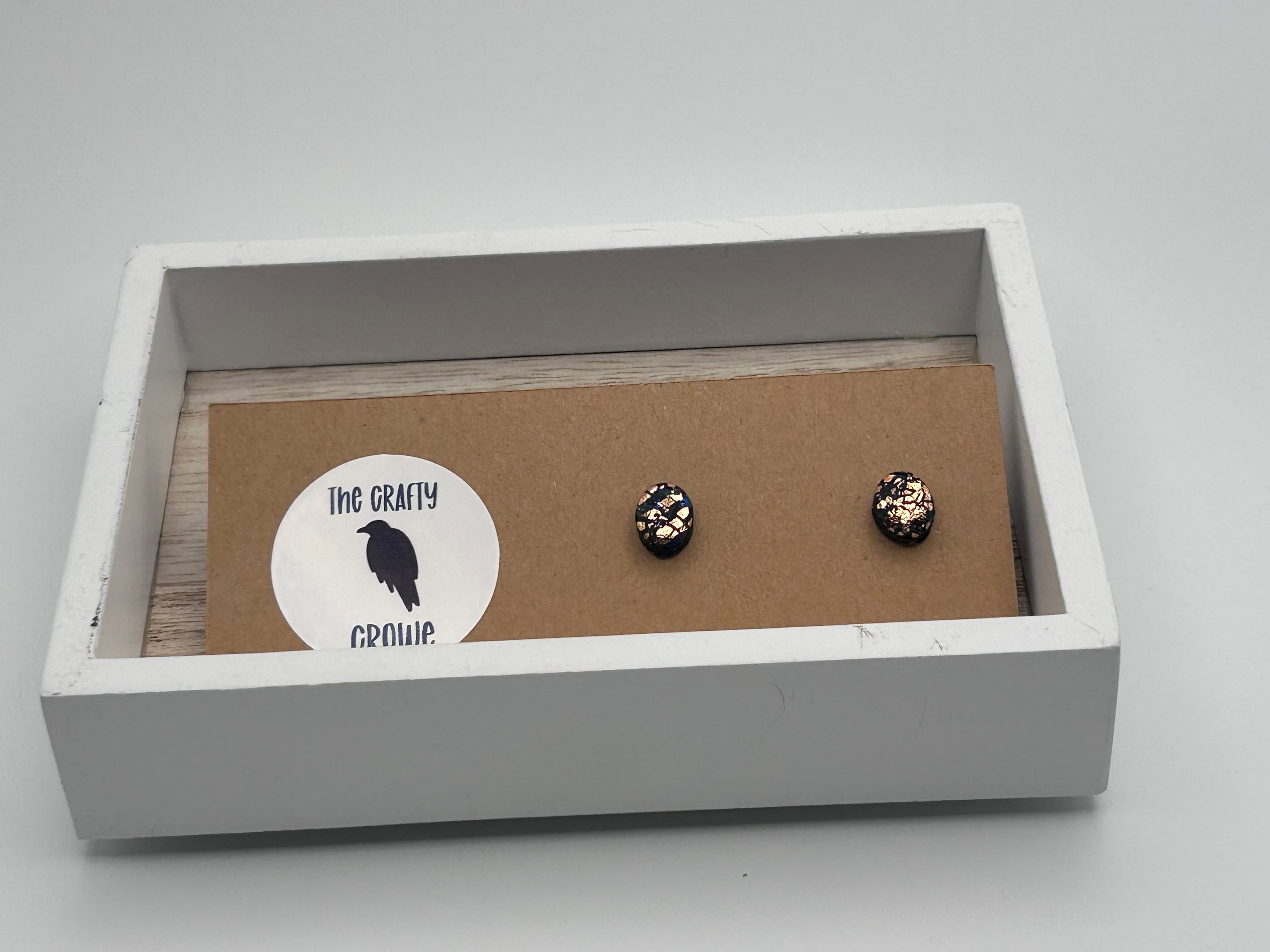 Blue/Copper Shimmer Dots