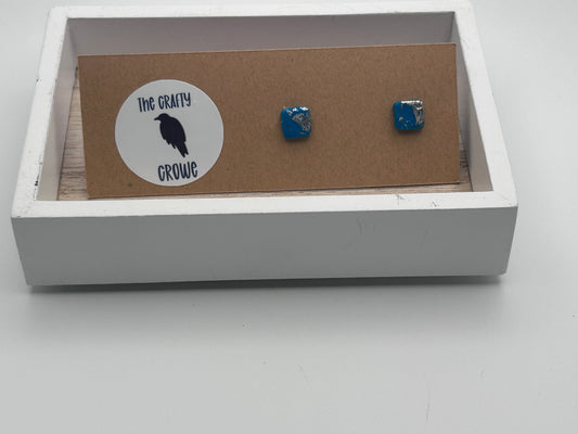 Turquoise Square Studs