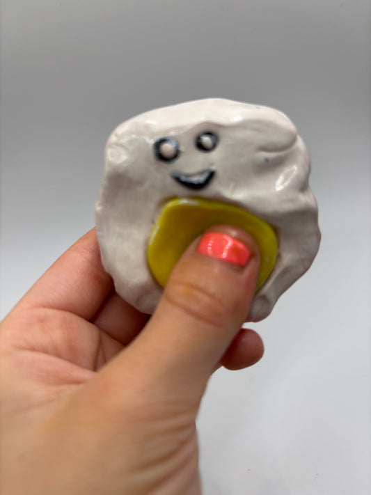 Egg worry  stone