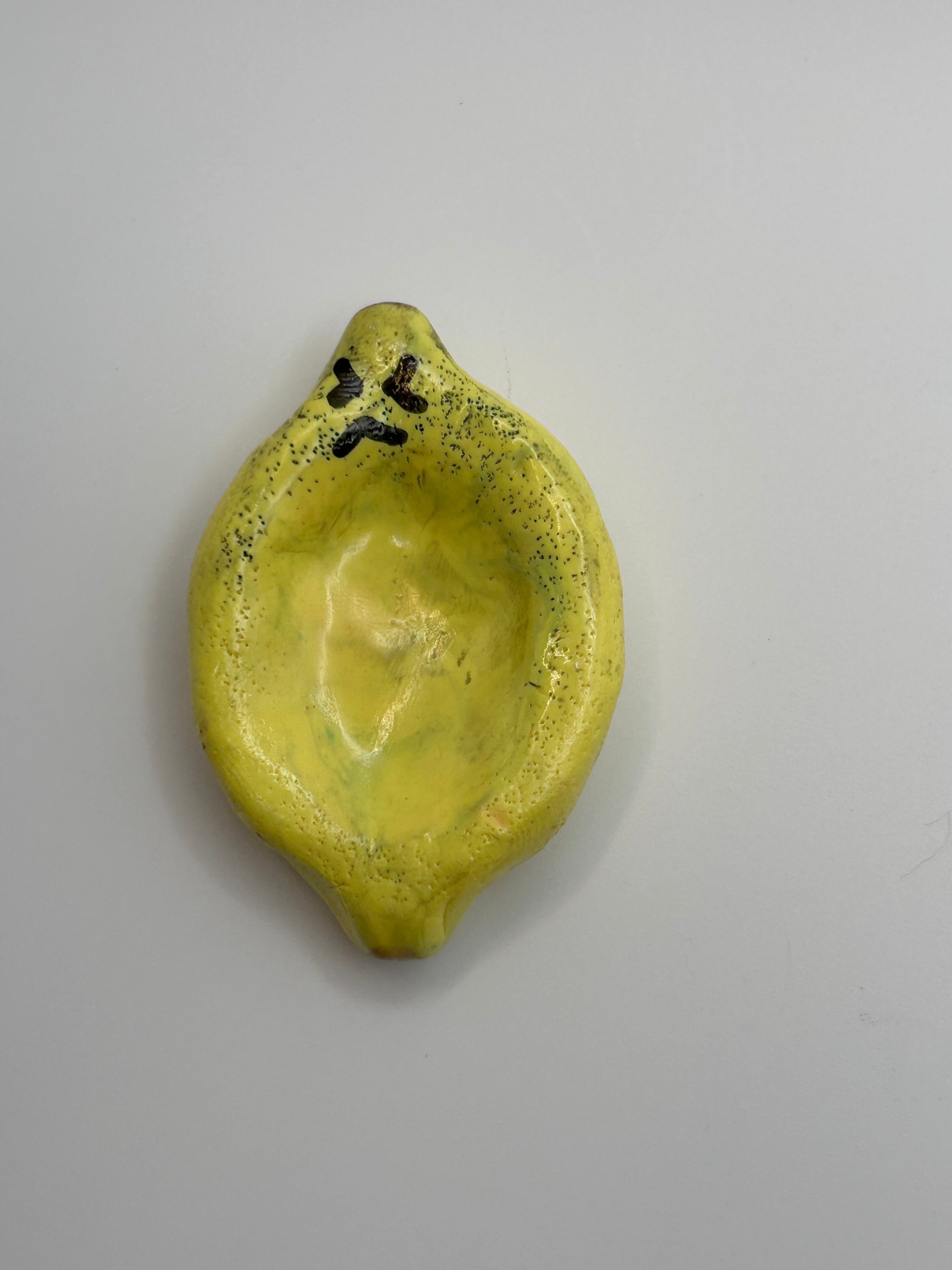 polymer clay lemon worry stone