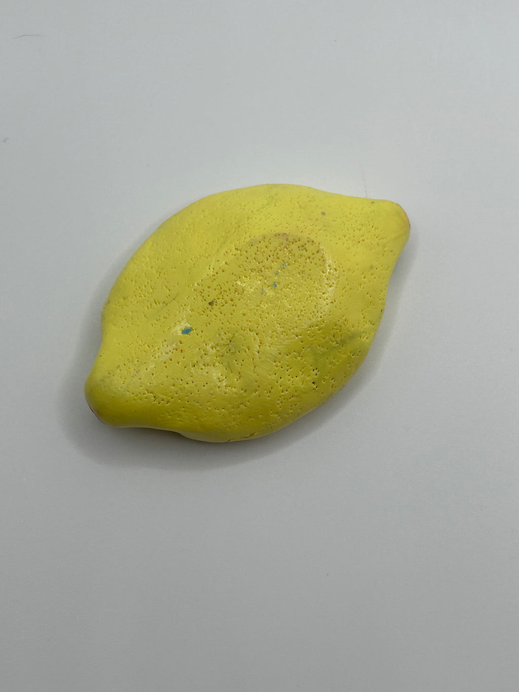 polymer clay lemon worry stone